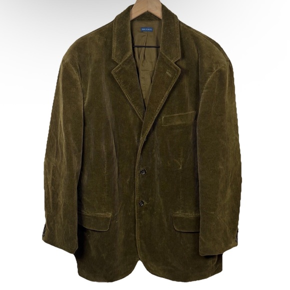 Polo Ralph Lauren Other - SOLD — Vintage Polo Ralph Lauren XL Olive Corduroy Blazer Coat Academia 90s